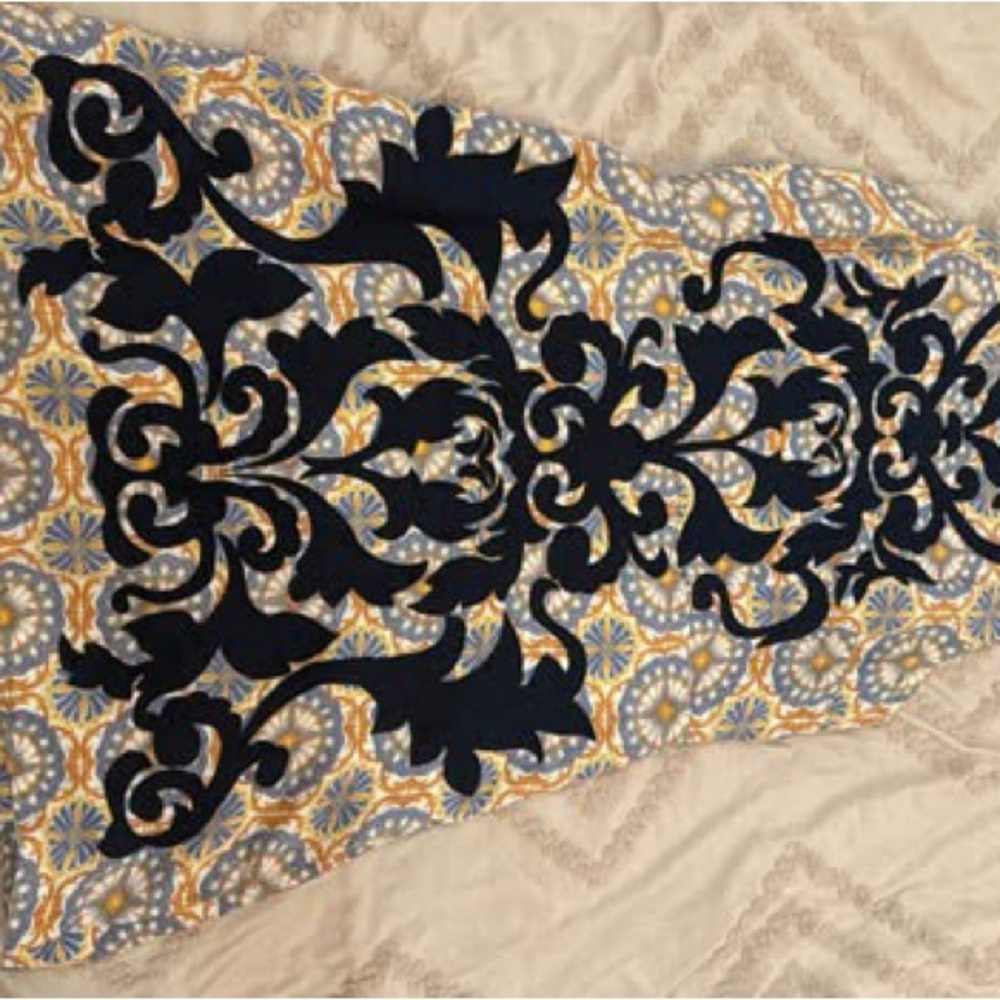 Anthropologie Black and Cream Fabric
